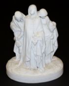 A Minton parian group of "The Three Mary