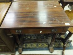 A 19th Century mahogany side table, the
