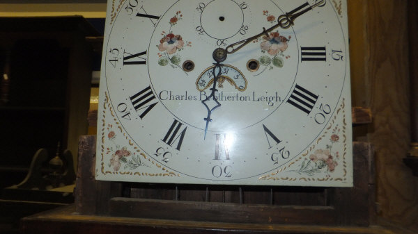An early 19th Century oak long cased clock, the eight day movement with enamelled dial, Roman and - Image 12 of 17