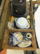 Two boxes of miscellaneous chinaware, et