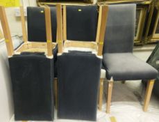 A set of five modern upholstered beech f