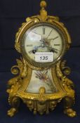 A French mantel clock, the movement marked "PN A Paris", the dial with Roman numerals and painted