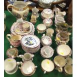 A large collection of Victorian pink lus