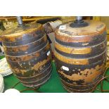 Two Doulton Lambeth stoneware barrels (c