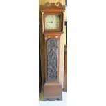 An oak cased longcase clock, the 30 hour