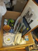 A box containing assorted china wares, t