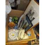 A box containing assorted china wares, t