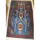 A Caucasian prayer rug, the three centra