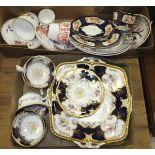 A collection of decorative tea wares to include a collection of Coalport tea wares, retailed by T