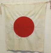 A World War II Japanese Rising Sun flag CONDITION REPORTS Wear, dirt, stains, including mould/damp