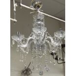 A Venetian style glass electrolier with