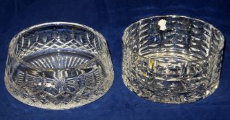 Two Waterford crystal cut glass bowls