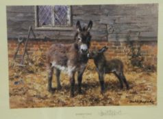 AFTER DAVID SHEPHERD "Donkey Talk", colour print, limited edition No'd. 1022/1500, signed in