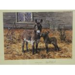 AFTER DAVID SHEPHERD "Donkey Talk", colour print, limited edition No'd. 1022/1500, signed in