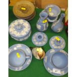 A collection of Wedgwood and other blue