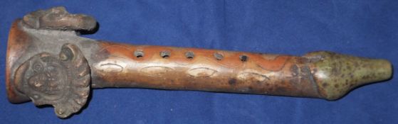 An Inca style pottery flute