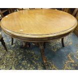 A Victorian mahogany breakfast table, th