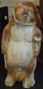 A large Japanese pottery figure depictin