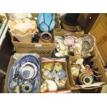 Five boxes of assorted china wares to in