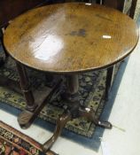 A George III oak occasional table, the c
