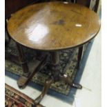 A George III oak occasional table, the c