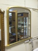 A modern gilt framed overmantel mirror i