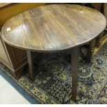 A 19th Century oak and elm cricket table