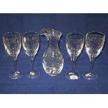 A set of eight Waterford wine glasses ("