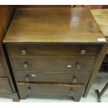 A 19th Century mahogany chest of four lo