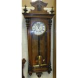 A Victorian walnut cased Vienna style re