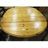 A modern pine D end dining table and a p