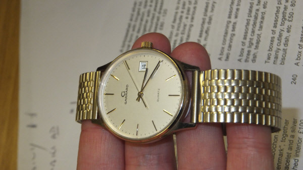 A Garrard wristwatch, the brushed dial set with Roman numeral markers and date marker inscribed - Image 3 of 6
