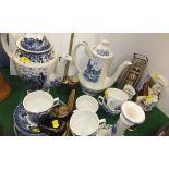 A collection of decorated ceramics and o