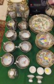 A large collection of 19th Century Chinese famille-rose porcelain to include a pair of baluster