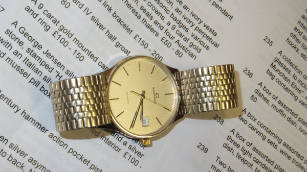 A Garrard wristwatch, the brushed dial set with Roman numeral markers and date marker inscribed - Image 2 of 6