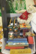A collection of vintage toys, games and books, to include an O Gauge Hornby Trains No. 1 petrol tank