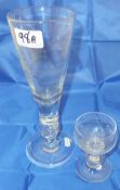 A George VI 1937 glass goblet with coin