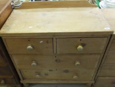 A pine chest of two short and two long d