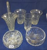 A collection glass ware to include fruit