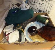 Two boxes of sundry china and glass to i