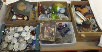 Five boxes of sundry china and glass war