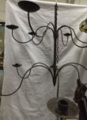 A modern iron ten branch chandelier of s