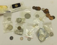 A box containing assorted coinage to inc