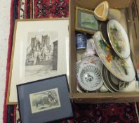 A box containing assorted china wares, t