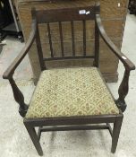 A set of eight 19th Century mahogany inlaid bar back dining chairs, plus a similar carver chair, a