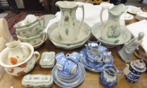 A Spode Imp toilet jug, bowl and chamber