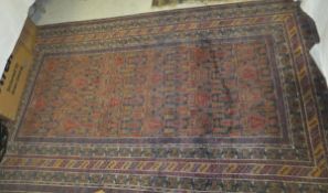 A Caucasian rug, the centre panel with r