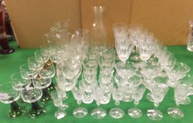 Assorted glassware to include wine glass