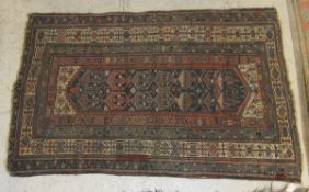 A Caucasian rug, the central field with