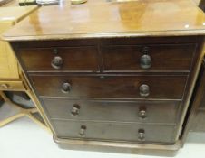 An early  Victorian mahogany chest of tw